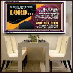IN BLESSING I WILL BLESS THEE  Religious Wall Art   GWAMBASSADOR10516  "48x32"