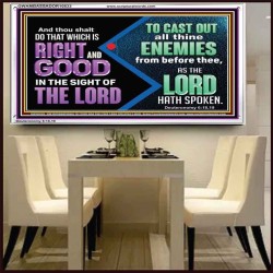 DO THAT WHICH IS RIGHT AND GOOD IN THE SIGHT OF THE LORD  Righteous Living Christian Acrylic Frame  GWAMBASSADOR10533  "48x32"