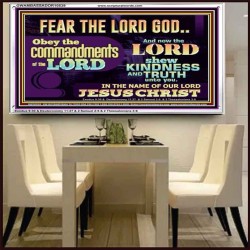 OBEY THE COMMANDMENT OF THE LORD  Contemporary Christian Wall Art Acrylic Frame  GWAMBASSADOR10539  "48x32"