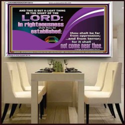 IN RIGHTEOUSNESS SHALT THOU BE ESTABLISHED  Custom Art Work  GWAMBASSADOR10614  "48x32"