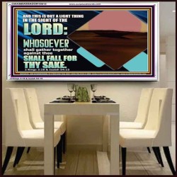 WHOEVER FIGHTS AGAINST YOU WILL FALL  Unique Bible Verse Acrylic Frame  GWAMBASSADOR10615  "48x32"