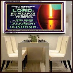 CONDEMN EVERY TONGUE THAT RISES AGAINST YOU IN JUDGEMENT  Custom Inspiration Scriptural Art Acrylic Frame  GWAMBASSADOR10616B  "48x32"