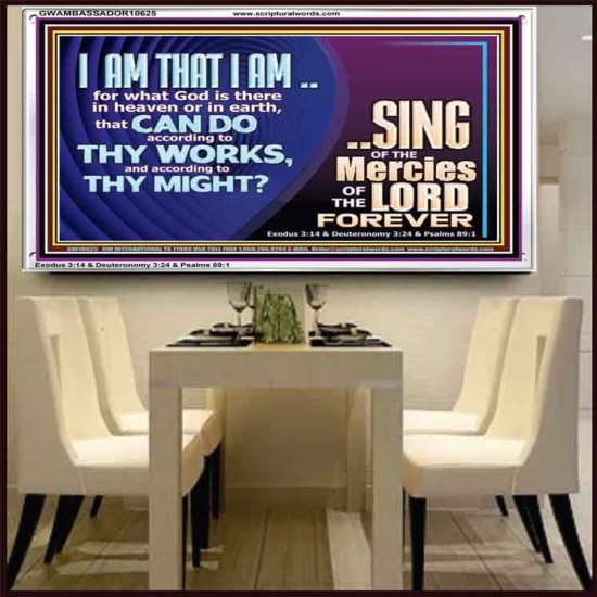 I AM THAT I AM GREAT AND MIGHTY GOD  Bible Verse for Home Acrylic Frame  GWAMBASSADOR10625  