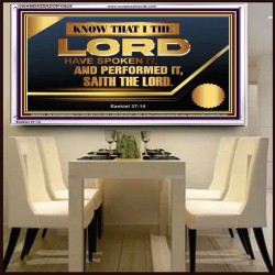 THE LORD HAVE SPOKEN IT AND PERFORMED IT  Inspirational Bible Verse Acrylic Frame  GWAMBASSADOR10629  "48x32"