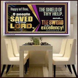 O PEOPLE SAVED BY THE LORD  Children Room Wall Acrylic Frame  GWAMBASSADOR10699  "48x32"