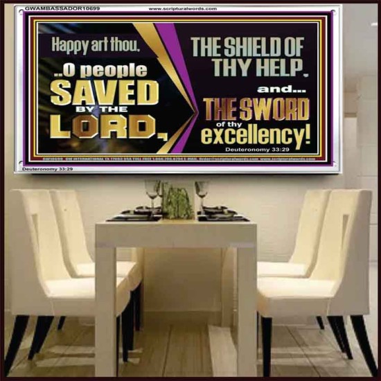 O PEOPLE SAVED BY THE LORD  Children Room Wall Acrylic Frame  GWAMBASSADOR10699  