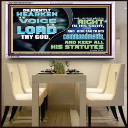 DILIGENTLY HEARKEN TO THE VOICE OF THE LORD THY GOD  Children Room  GWAMBASSADOR10717  "48x32"