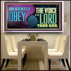 DILIGENTLY OBEY THE VOICE OF THE LORD OUR GOD  Bible Verse Art Prints  GWAMBASSADOR10724  "48x32"