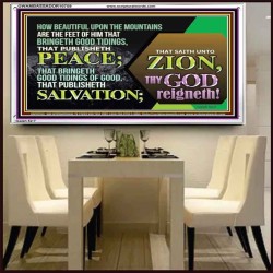 THE FEET OF HIM THAT BRINGETH GOOD TIDINGS  Scripture Art  GWAMBASSADOR10759  "48x32"