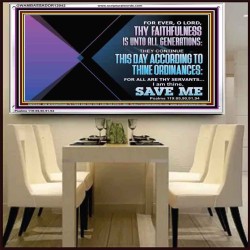 THIS DAY ACCORDING TO THY ORDINANCE O LORD SAVE ME  Children Room Wall Acrylic Frame  GWAMBASSADOR12042  "48x32"