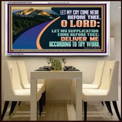 LET MY SUPPLICATION COME BEFORE THEE O LORD  Scripture Art Portrait  GWAMBASSADOR12053  "48x32"