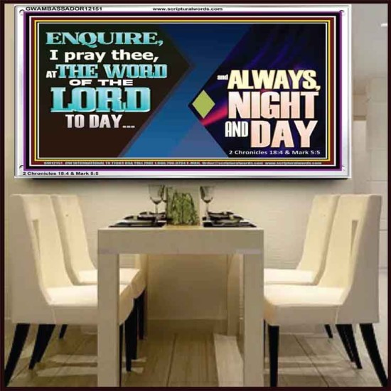 THE WORD OF THE LORD TO DAY  New Wall Décor  GWAMBASSADOR12151  