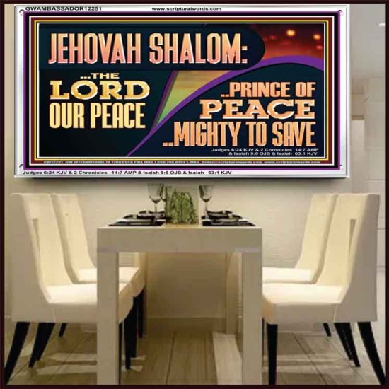 JEHOVAH SHALOM THE LORD OUR PEACE PRINCE OF PEACE  Righteous Living Christian Acrylic Frame  GWAMBASSADOR12251  