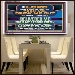 DELIVERED ME FROM MY STRONG ENEMY  Sanctuary Wall Acrylic Frame  GWAMBASSADOR12376  "48x32"