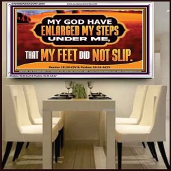 ENLARGED MY STEPS UNDER ME  Bible Verses Wall Art  GWAMBASSADOR12949  "48x32"