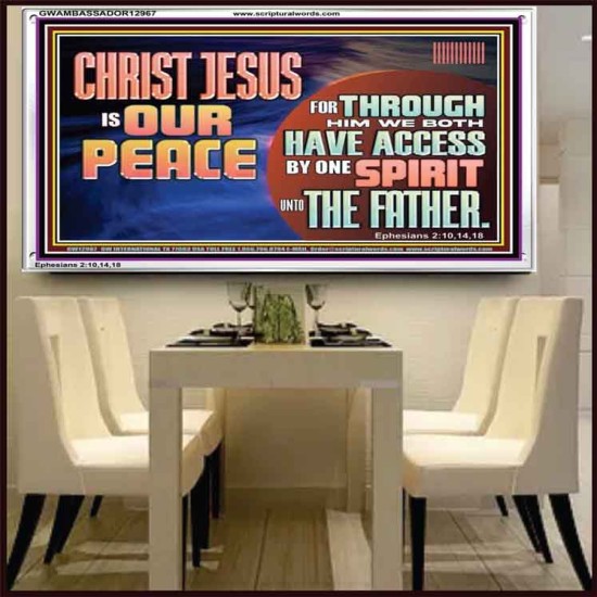 CHRIST JESUS IS OUR PEACE  Christian Paintings Acrylic Frame  GWAMBASSADOR12967  