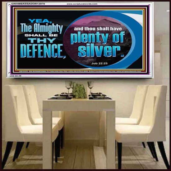 THE ALMIGHTY SHALL BE THY DEFENCE  Religious Art Acrylic Frame  GWAMBASSADOR12979  