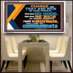 DO GOOD AND BE RICH IN GOOD WORKS  Religious Wall Art   GWAMBASSADOR12980  "48x32"