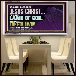 THE LAMB OF GOD WHICH TAKETH AWAY THE SIN OF THE WORLD  Children Room Wall Acrylic Frame  GWAMBASSADOR12991  "48x32"
