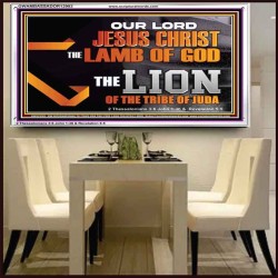 THE LION OF THE TRIBE OF JUDA CHRIST JESUS  Ultimate Inspirational Wall Art Acrylic Frame  GWAMBASSADOR12993  "48x32"