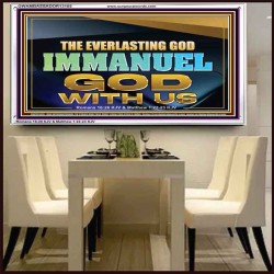 EVERLASTING GOD IMMANUEL..GOD WITH US  Contemporary Christian Wall Art Acrylic Frame  GWAMBASSADOR13105  "48x32"