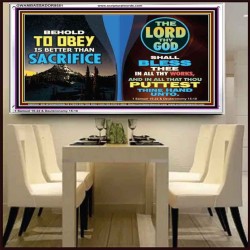 GOD SHALL BLESS THEE IN ALL THY WORKS  Ultimate Power Acrylic Frame  GWAMBASSADOR9551  "48x32"