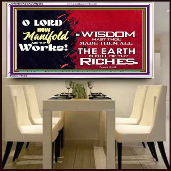 MANY ARE THY WONDERFUL WORKS O LORD  Children Room Acrylic Frame  GWAMBASSADOR9580  