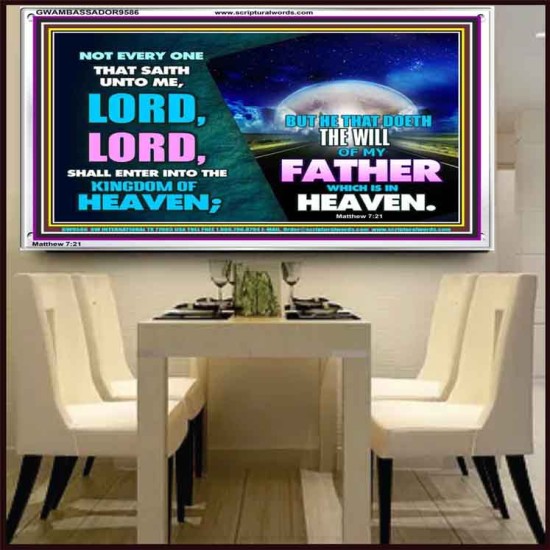 DOING THE WILL OF GOD ONE OF THE KEY TO KINGDOM OF HEAVEN  Righteous Living Christian Acrylic Frame  GWAMBASSADOR9586  