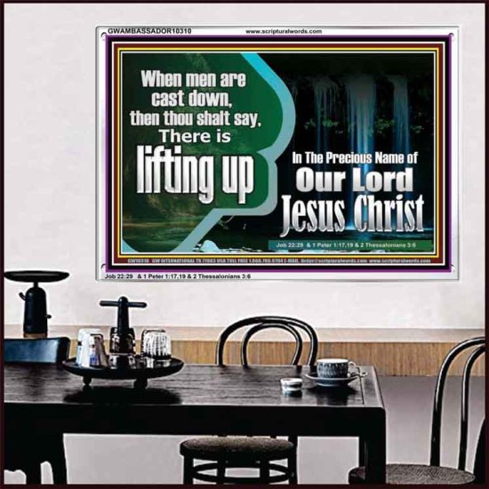 YOU ARE LIFTED UP IN CHRIST JESUS  Custom Christian Artwork Acrylic Frame  GWAMBASSADOR10310  