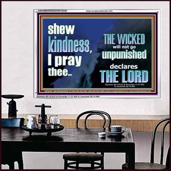 THE WICKED WILL NOT GO UNPUNISHED  Bible Verse for Home Acrylic Frame  GWAMBASSADOR10330  