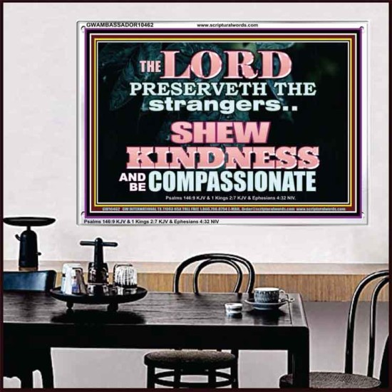 SHEW KINDNESS AND BE COMPASSIONATE  Christian Quote Acrylic Frame  GWAMBASSADOR10462  