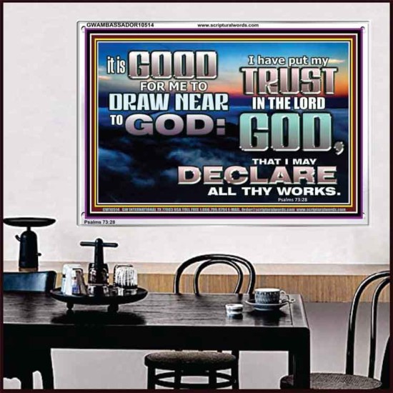 DRAW NEARER TO THE LIVING GOD  Bible Verses Acrylic Frame  GWAMBASSADOR10514  