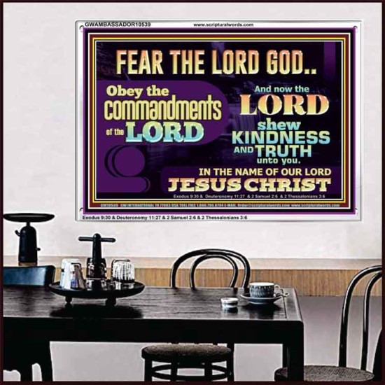 OBEY THE COMMANDMENT OF THE LORD  Contemporary Christian Wall Art Acrylic Frame  GWAMBASSADOR10539  