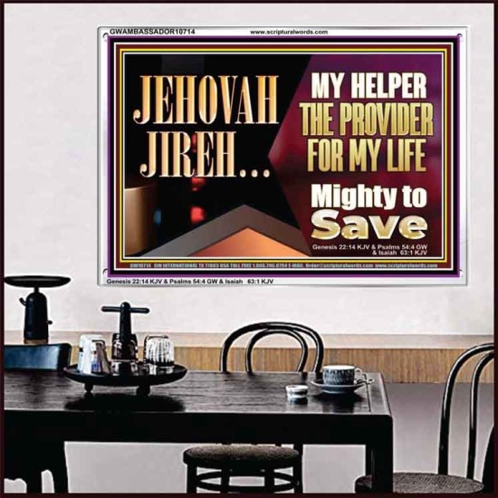 JEHOVAHJIREH THE PROVIDER FOR OUR LIVES  Righteous Living Christian Acrylic Frame  GWAMBASSADOR10714  