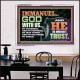 IMMANUEL..GOD WITH US OUR GOODNESS FORTRESS HIGH TOWER DELIVERER AND SHIELD  Christian Quote Acrylic Frame  GWAMBASSADOR10755  