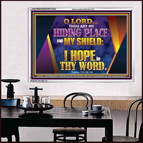 THOU ART MY HIDING PLACE AND SHIELD  Bible Verses Wall Art Acrylic Frame  GWAMBASSADOR12045  