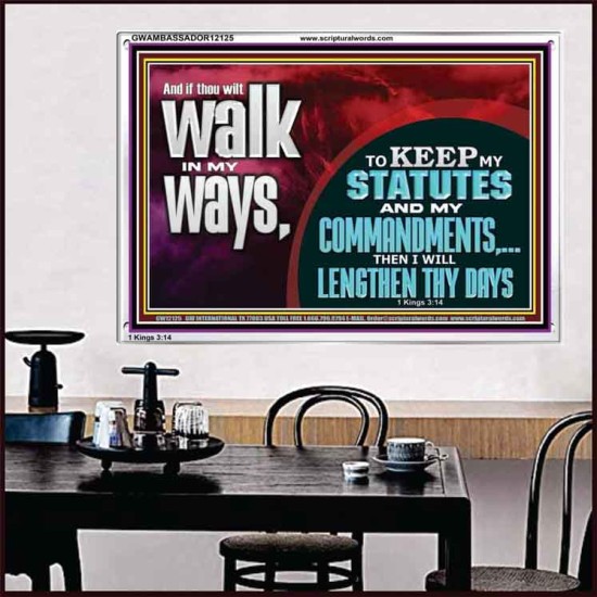 KEEP MY STATUTES AND MY COMMANDMENTS  Custom Wall Scripture Art  GWAMBASSADOR12125  