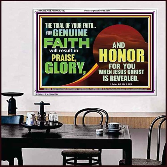 YOUR GENUINE FAITH WILL RESULT IN PRAISE GLORY AND HONOR  Children Room  GWAMBASSADOR12433  