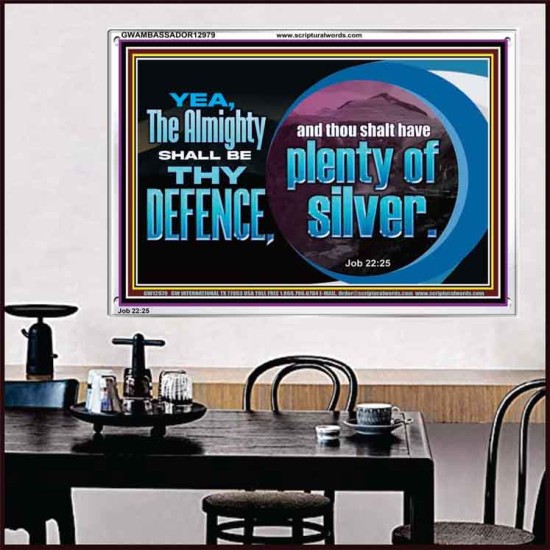 THE ALMIGHTY SHALL BE THY DEFENCE  Religious Art Acrylic Frame  GWAMBASSADOR12979  