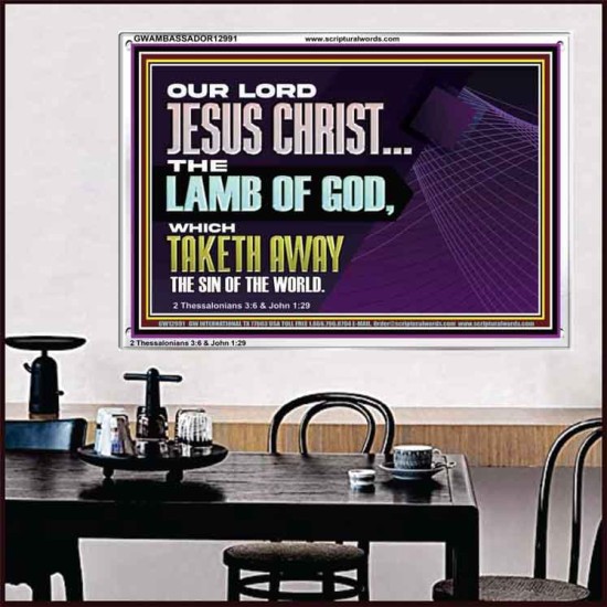 THE LAMB OF GOD WHICH TAKETH AWAY THE SIN OF THE WORLD  Children Room Wall Acrylic Frame  GWAMBASSADOR12991  