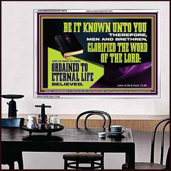GLORIFIED THE WORD OF THE LORD  Righteous Living Christian Acrylic Frame  GWAMBASSADOR13070  