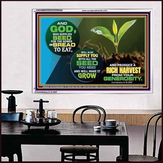 THE GREAT PROVIDER JEHOVAH JIREH  Unique Scriptural Acrylic Frame  GWAMBASSADOR9549  