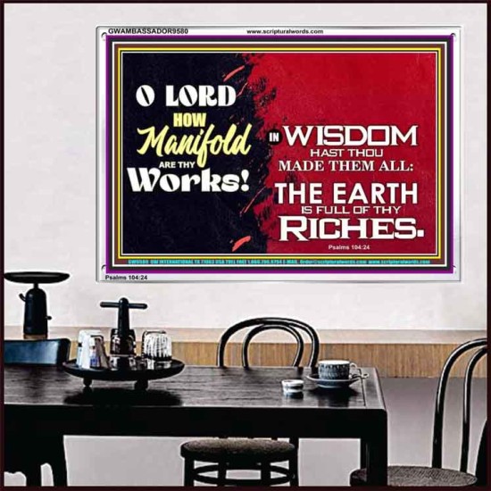 MANY ARE THY WONDERFUL WORKS O LORD  Children Room Acrylic Frame  GWAMBASSADOR9580  