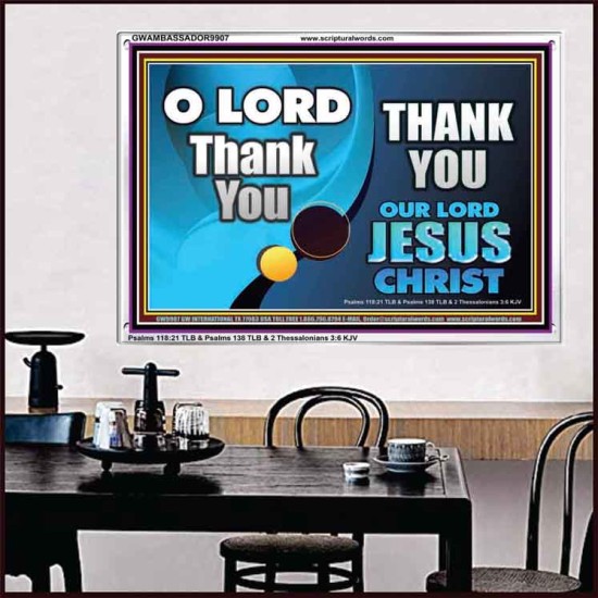 THANK YOU OUR LORD JESUS CHRIST  Custom Biblical Painting  GWAMBASSADOR9907  