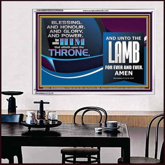 THE ONE SEATED ON THE THRONE  Contemporary Christian Wall Art Acrylic Frame  GWAMBASSADOR9929  