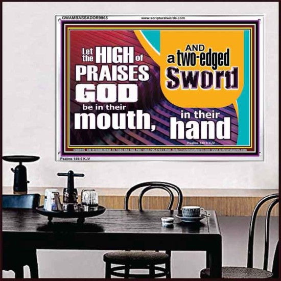 A TWO EDGED SWORD  Contemporary Christian Wall Art Acrylic Frame  GWAMBASSADOR9965  