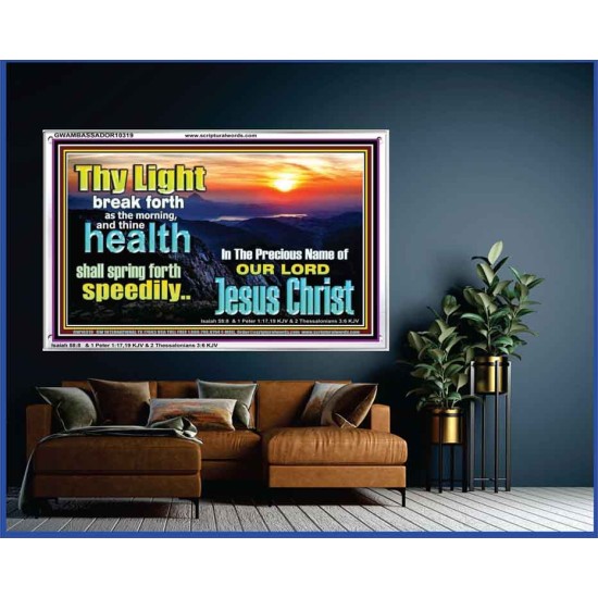 THY HEALTH WILL SPRING FORTH SPEEDILY  Custom Inspiration Scriptural Art Acrylic Frame  GWAMBASSADOR10319  