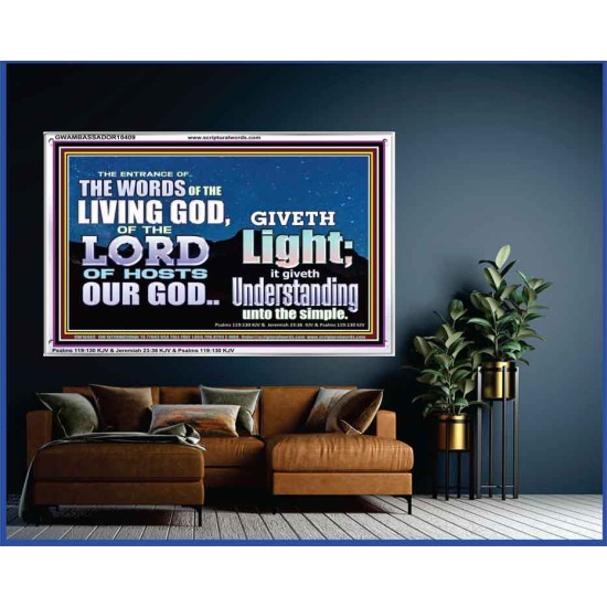 THE WORDS OF LIVING GOD GIVETH LIGHT  Unique Power Bible Acrylic Frame  GWAMBASSADOR10409  