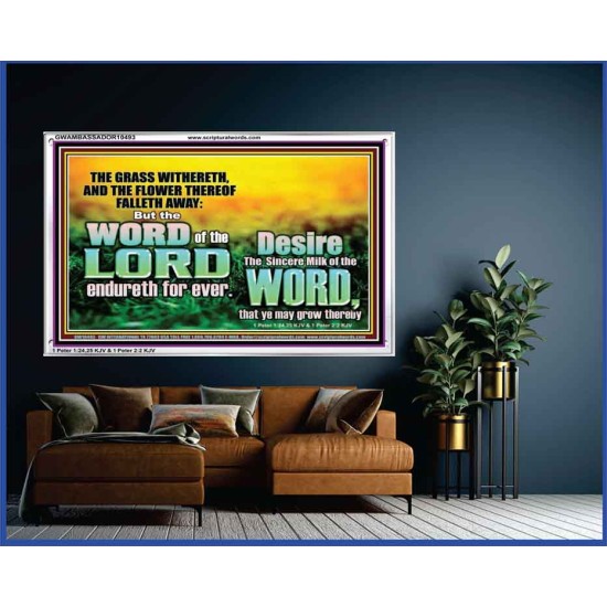 THE WORD OF THE LORD ENDURETH FOR EVER  Christian Wall Décor Acrylic Frame  GWAMBASSADOR10493  