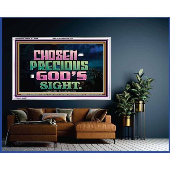 CHOSEN AND PRECIOUS IN THE SIGHT OF GOD  Modern Christian Wall Décor Acrylic Frame  GWAMBASSADOR10494  